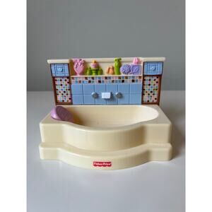 Loving Family Bathtub Dollhouse Replacement Bathroom 2008 Fisher-Price